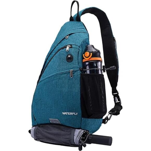 WATERFLY Sling Bag Crossbody Backpack: Over Shoulder Daypack Casual Cross Chest - Picture 7 of 7